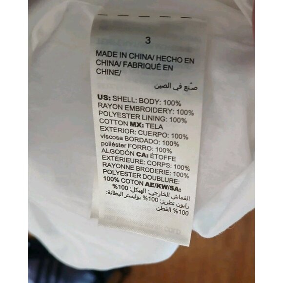 Chico's Embroidered Midi Dress Size 3 XL 16 White Sleeveless Gauzy Beach Coastal - Picture 9 of 10